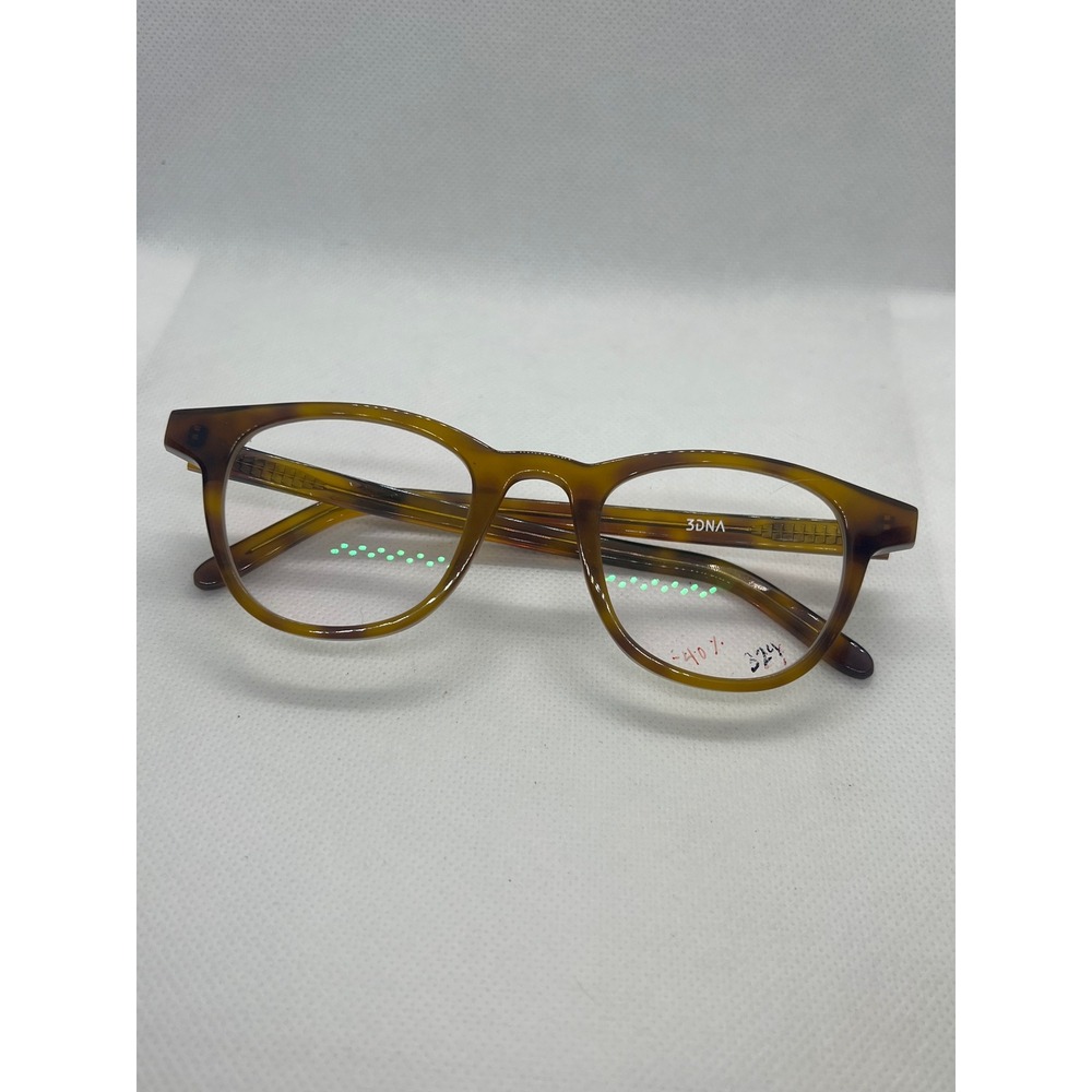 3DNA Eyewear Tortoise Shell Acetate Optical Frames Round Square Brown Glasses